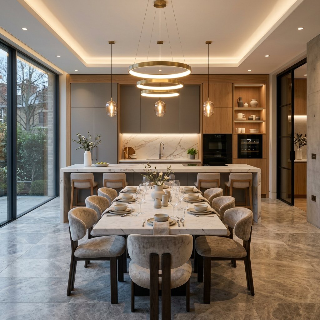 Luxury Interior Dining and Modular Kitchen